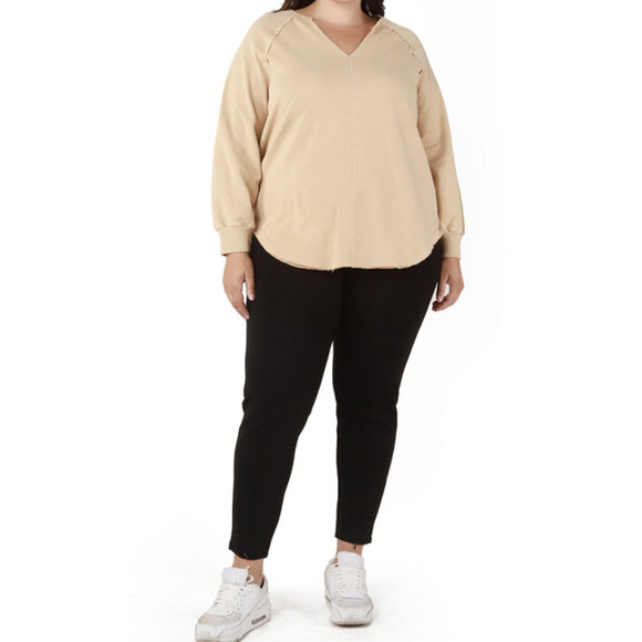 Black Tape Women’s Trendy Plus Size 100% Cotton Raglan-Sleeve Top 2X - Picture 1 of 7
